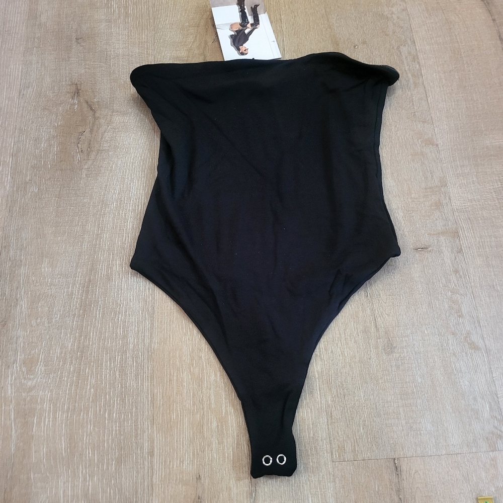 Naked Wardrobe Black Bodysuit Size Small NWT